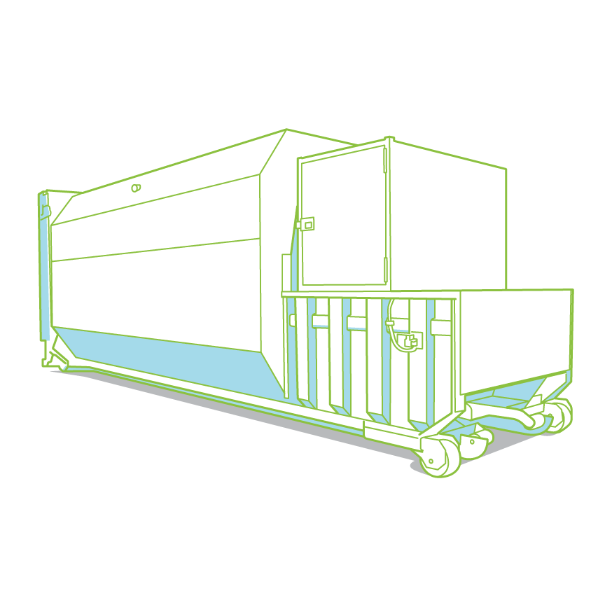 ZTERS self-contained waste compactor